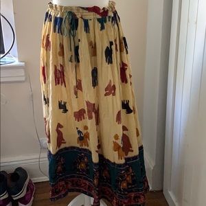 Vintage 1970 boho multicolor skirt
